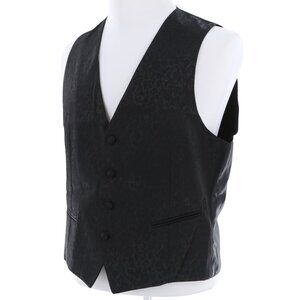 P. LANGELLA Floral Black Sleevless Blazer Men’s Gilet Vest - Retail $185 - NWT